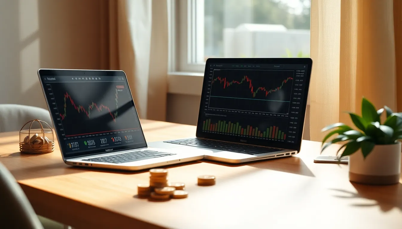 코인과 주식 차트 분석 이미지